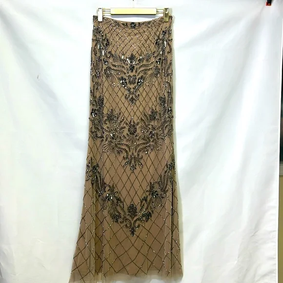 Adrianna papell beaded long skirt - Picture 3 of 10